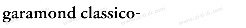 garamond classico字体转换